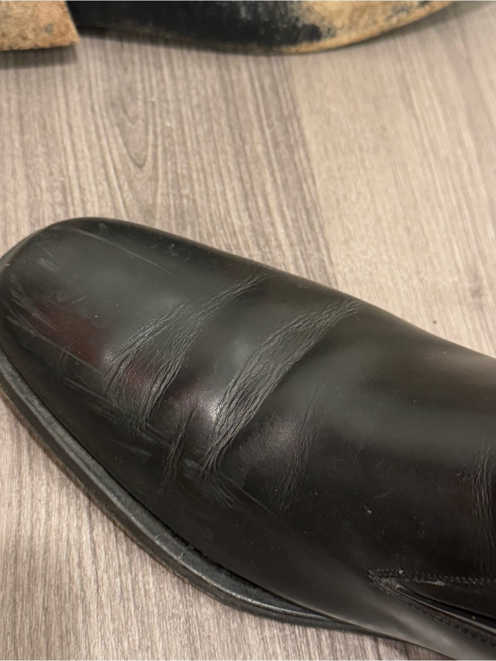 Gucci Men's Black Leather Plain Toe Derby size 43 eu men’s us 10 E Italy RARE - Picture 13 of 16